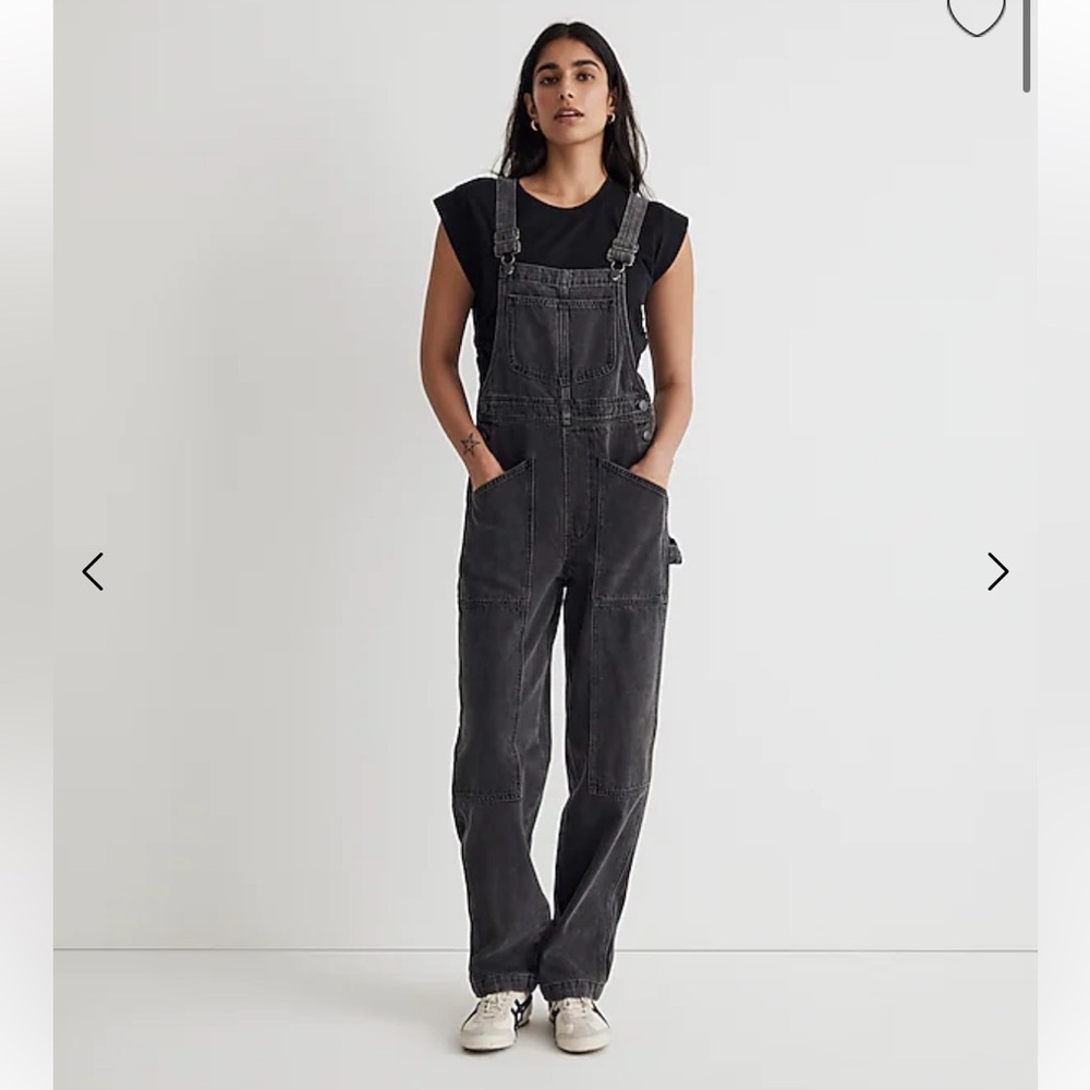 Madewell Denim Oversized Carpenter Overalls in Hartwell Wash Size Large